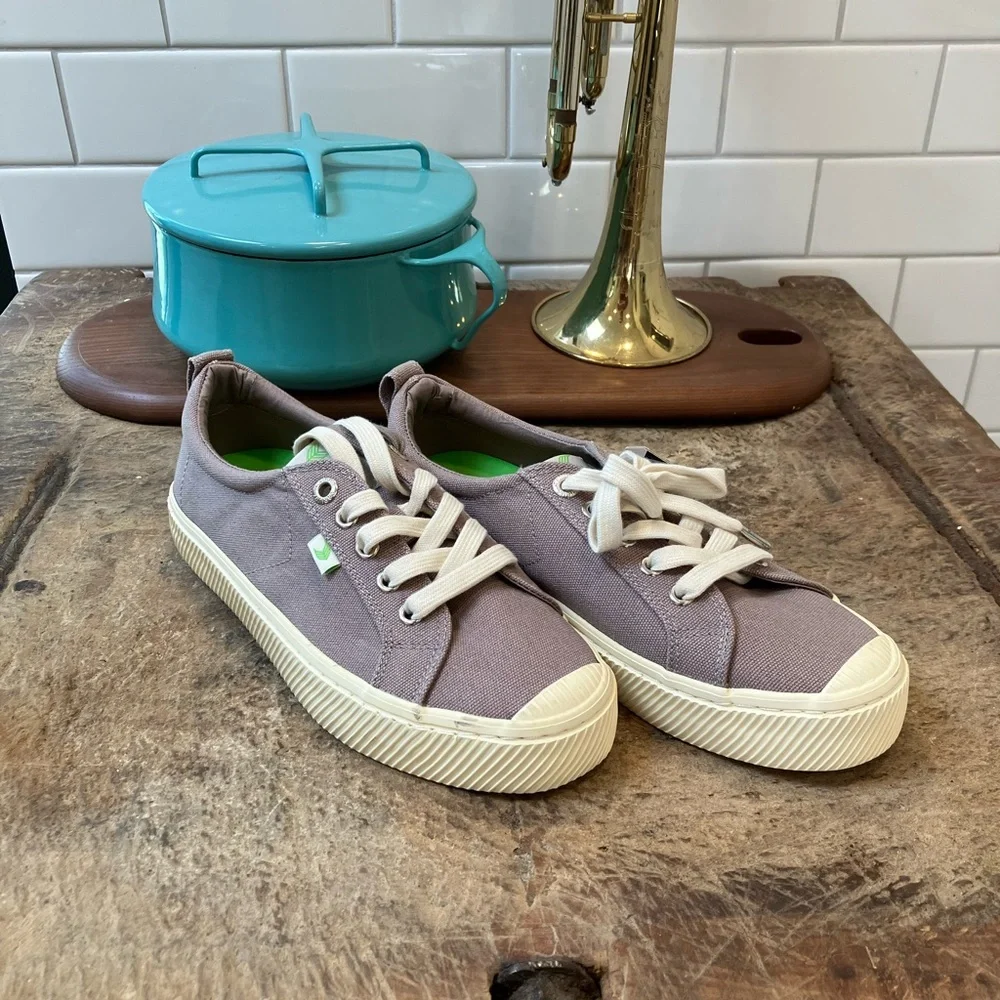 Cariuma Taupe Canvas Sneakers - Picture 3 of 13
